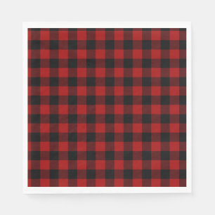 Red and Black Buffalo Plaid Napkin