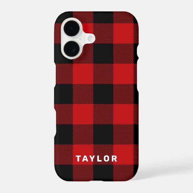 Red and Black Buffalo Plaid Personalised (Back)