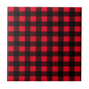 Red and Black Buffalo Plaid Tile