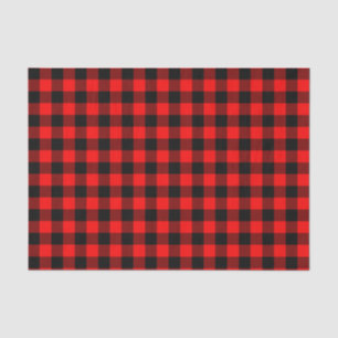 Red and Black Buffalo Plaid Tissue Paper