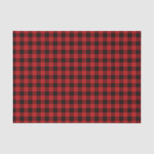 Red and Black Buffalo Plaid Tissue Paper