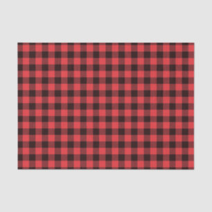 Red and Black Buffalo Plaid  Tissue Paper