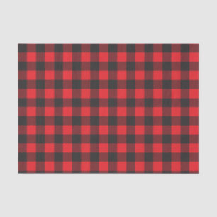 Red and Black Buffalo Plaid Tissue Paper