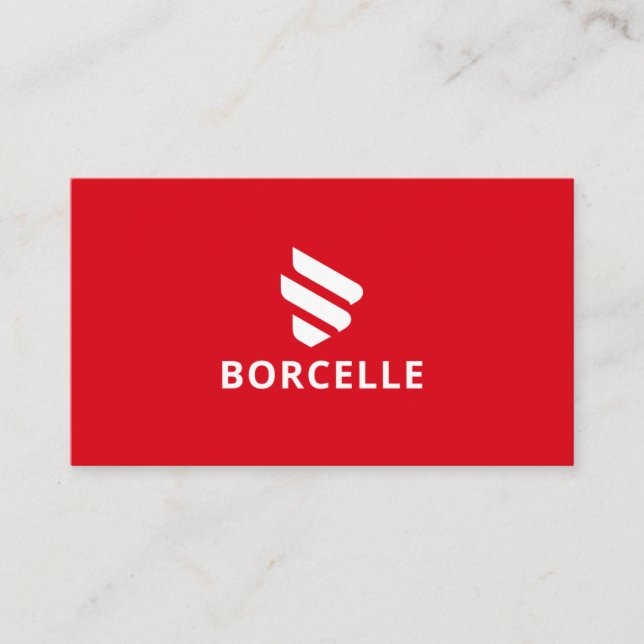 Red and black business card (Front)