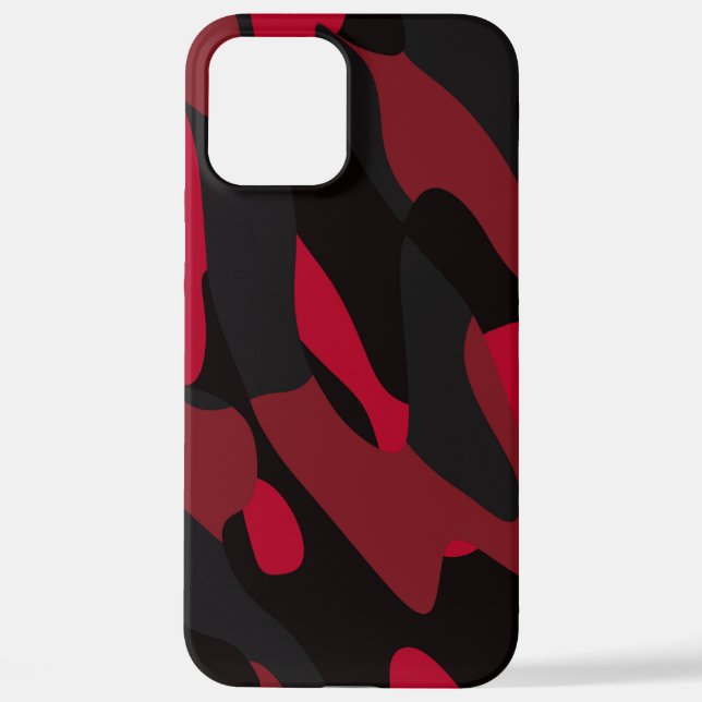 red and black camo iPhone case (Back)
