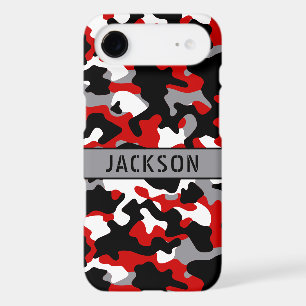 Red and Black Camouflage Personalized