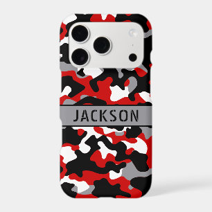 Red and Black Camouflage Personalized