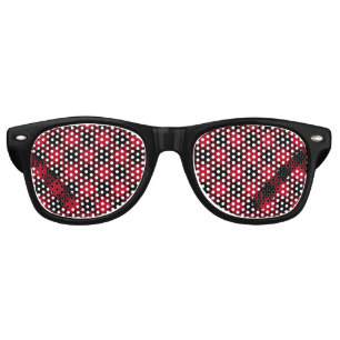 Red And Black Check Buffalo Plaid Pattern Retro Sunglasses