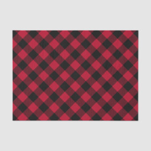 Red And Black Check Buffalo Plaid Pattern Tissue Paper