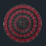 Red and Black Checked Dart Board<br><div class="desc">Red and Black Checked Dart Board. 📌99% of my designs in my store are done in layers. This makes it easy for you to resize and move the graphics and text around so that it will fit each product perfectly. You can also "TRANSFER DESIGN" on other Zazzle products and adjust...</div>