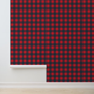 Red And Black Checks Wallpaper