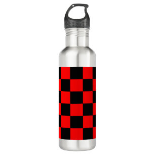 Red and Black Chequered Pattern 710 Ml Water Bottle