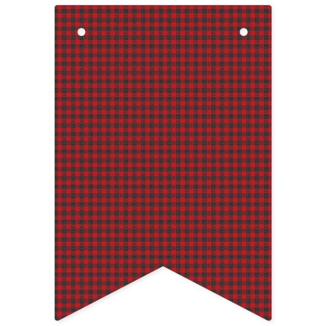 Red and Black Chequered Plaid. Bunting (First Flag)