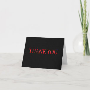 Red and Black Class of 2025 Thank You Card