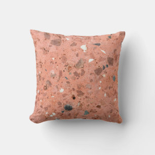 Red and Black Colourful Small Gravel Rocks Pebbels Cushion