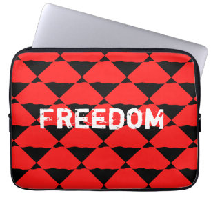 Red and black contemporany art background laptop sleeve