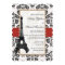 Red and Black Damask Eiffel Tower Wedding