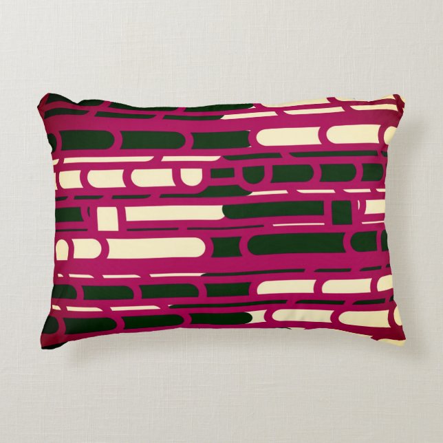Red and black decorative cushion (Front)