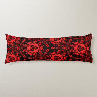 Red and Black Deep Bloom Body Cushion