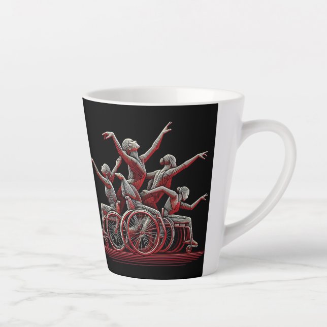  Red and Black Design 12 oz Latte Mug (Right)