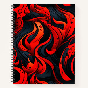 Red and Black Design Notebook