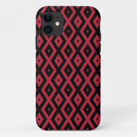 Red and black diamond pattern