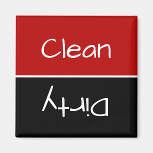 Red and Black Dishwasher Magnet