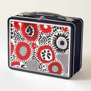Red and Black Dots Metal Lunch Box