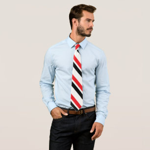 Red and Black Double Striped Tie