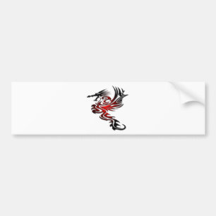 Red and Black Dragon Bumper Sticker