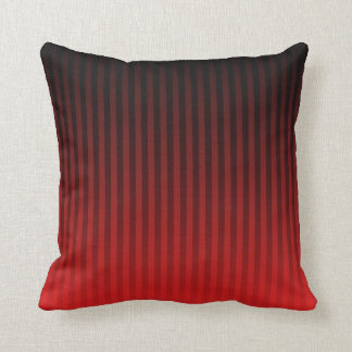 Red and Black Faded Stripes Cushion