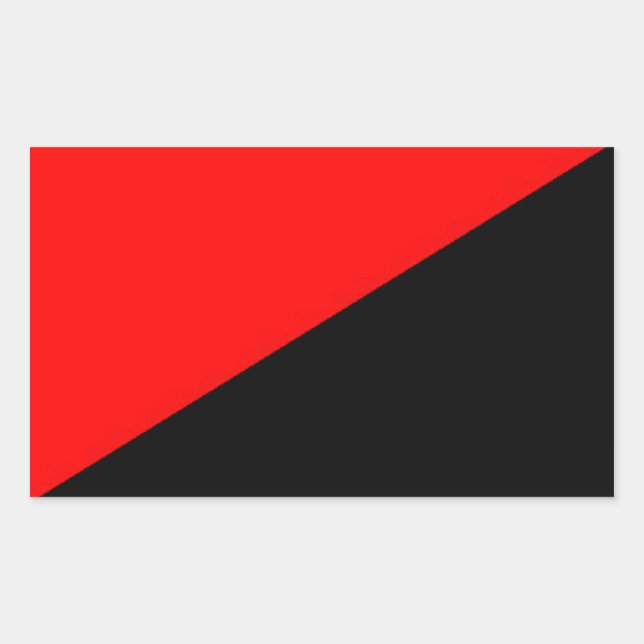 red and black flag logo xx rectangular sticker (Front)