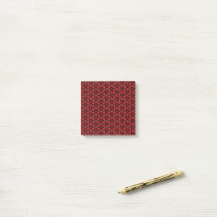 Red and Black Floral Show Post It Notes