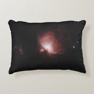 RED AND BLACK GALAXY WITH STARS DECORATIVE CUSHION