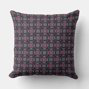 Red and Black Geometric Pattern Cushion