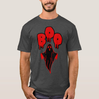 Red And Black Ghost Boo Halloween Costume  T-Shirt