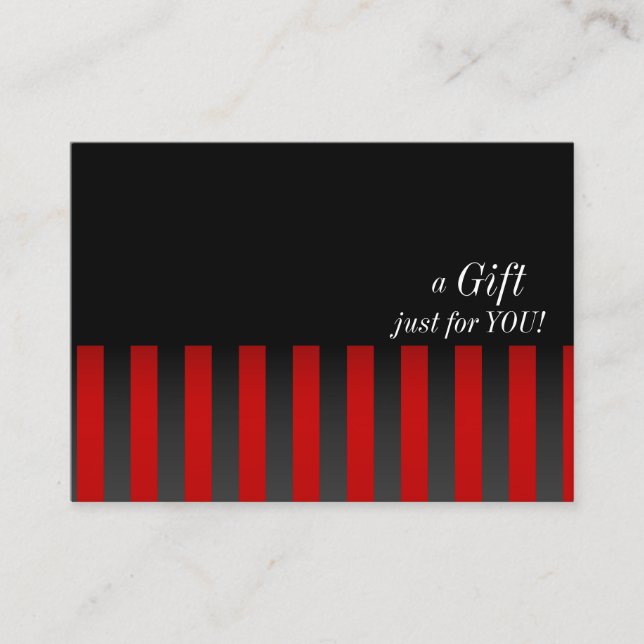 Red and Black Gift Certificate (Front)