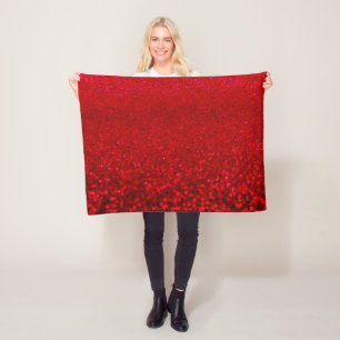 Red and black glitter Ombre Fleece Blanket