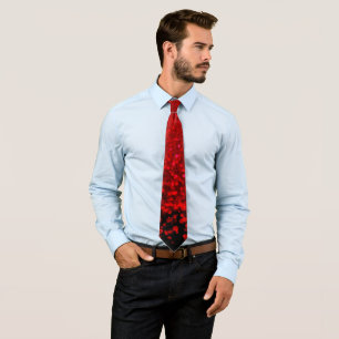 Red and black glitter Ombre  Tie