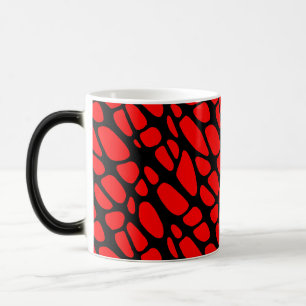 Red and Black Gothic Organic Web Pattern Magic Mug