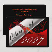 Red and Black Graduation Party