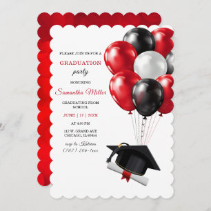 Red and Black Graduation Template
