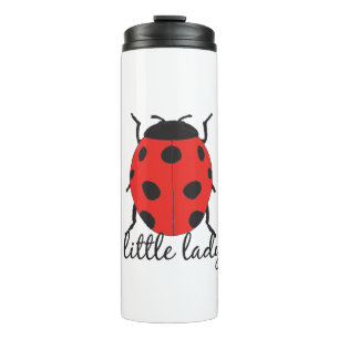 Red and Black Hand Drawn Baby Ladybug Cute Bug Thermal Tumbler