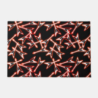Red and Black Heavy Metal Electric Guitar Pattern