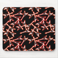 Red and Black Heavy Metal Electric Guitar Pattern