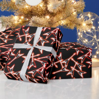 Red and Black Heavy Metal Electric Guitar Pattern
