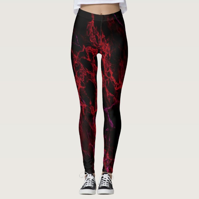 Red and Black Hot Leggings (Front)