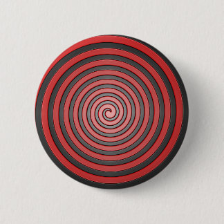 Red and Black Hypnotic Spiral Pin