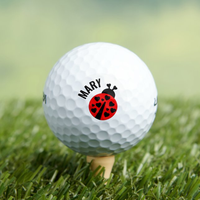 Red and Black Ladybug Golf Ball (Insitu Tee)