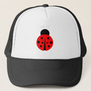 Red and Black Ladybug Trucker Hat